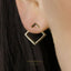 Rhombus Shape Ear Jackets, Geometric Square Front And Back Earrings, Unisex, Gold, Silver SHEMISLI SJ015