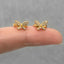 Butterfly CZ Helix Hoops, Unisex, Gold, Silver SHEMISLI SH342 LR