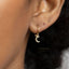 Tiny Moon Drop Hoop Earrings, Huggies, Unisex, Gold, Silver SHEMISLI SH145