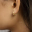 Thick Hexagon Small Hoop Earrings, Unisex, Gold, Silver SHEMISLI SH213