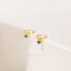 Sapphire CZ Drop Hoop Earrings, Huggies, Unisex, Gold, Silver SHEMISLI SH340