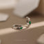 Dainty Emerald Marquise CZ Hoop Earrings, Huggies, Unisex, Gold, Silver SHEMISLI SH593