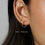 Double Hoop Earrings - Only 1 Piercing needed, Unisex, Gold, Silver SHEMISLI - SH121 NOBKG LR