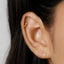 Simple Chain Helix Earrings With Screw Ball End (Type B), Unisex, Gold, Silver SHEMISLI SS865 (Type A Ball End)