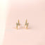 Small Lightning CZ Studs Earrings, Unisex, Gold, Silver SHEMISLI - SS115 Butterfly End, SS828 Screw Ball End (Type A)