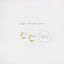 L Shape Small Bar Studs, Hook Hoop Earrings, Unisex, Gold, Silver - SS052