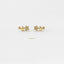 Three Stars CZ Studs Earrings, Unisex, Gold, Silver - SS070 LR