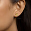 Mustard Flower Stud Earrings, Gold, Silver SHEMISLI SS429 - Shemisli Jewels - SS429G1 - Mustard Flower Stud Earrings, Gold, Silver SHEMISLI SS429