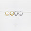 CZ Drop Hoop Earrings, Huggies, Gold, Silver SHEMISLI SH080