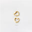 Heart Link Hoop Earrings, Huggies, Gold, Silver SHEMISLI SH085