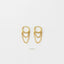 Dangle Chain Hoop Earrings, Huggies, Gold, Silver SHEMISLI - SH118