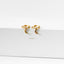 Tiny Moon Drop Hoop Earrings, Huggies, Gold, Silver SHEMISLI SH145