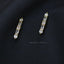 Dainty CZ Bar Studs, Gold, Silver SHEMISLI SS064 - Shemisli Jewels