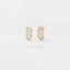 CZ Hoop Earrings, Huggies, Gold, Silver SHEMISLI SH192 LR - Shemisli Jewels