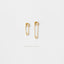 Safety Pin Hoop Earrings, Gold, Silver SHEMISLI - SH190, SH191