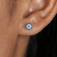 Evil Eye CZ Studs Earrings, Protection Studs, Gold, Silver SHEMISLI - SS049