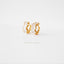 CZ Hoop Earrings, Huggies, Gold, Silver SHEMISLI SH192 LR - Shemisli Jewels