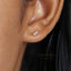 CZ Tiny Bar Studs Earrings, Cuboid Rectangle Shape Studs, Gold, Silver SHEMISLI SS012