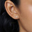 Three Stars CZ Studs Earrings, Gold, Silver - SS070 LR