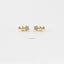 Three Stars CZ Studs Earrings, Gold, Silver - SS070 LR