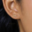 Tiny Leaf Stud Earrings, Gold, Silver SHEMISLI SS083 LR - Shemisli Jewels