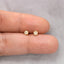 Tiny Paved Circle Studs, Dainty Round CZ Earrings, Gold, Silver SHEMISLI - SS219