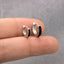 Black Enamel Hoop Earrings, Huggies, Gold, Silver SHEMISLI SH297, SH298