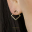 Rhombus Shape Ear Jackets, Geometric Square Front And Back Earrings, Gold, Silver SHEMISLI SJ015