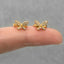 Butterfly CZ Helix Hoops, Gold, Silver SHEMISLI SH342 LR