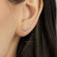 Tiny Triple Stones Climber Stud Earrings, White Emerald Turquoise Sapphire Black, Gold Silver SHEMISLI SS125, SS126, SS248, SS249, SS250 LR