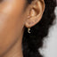 Tiny Moon Drop Hoop Earrings, Huggies, Gold, Silver SHEMISLI SH145