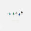 Tiny Marquise Studs, White Stone, Emerald, Turquoise, Sapphire, Black Stone, Gold Silver SHEMISLI - SS307, SS308, SS310, SS311, SS333
