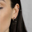Black Enamel Hoop Earrings, Huggies, Gold, Silver SHEMISLI SH297, SH298