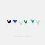 Tiny Emerald CZ Flower Studs Earrings, White, Emerald, Turquoise, Sapphire, Black, SHEMISLI SS136, SS137, SS155, SS239, SS255, SS204