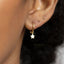 Tiny Star Hoop Earrings, Star Drop Huggies, Gold, Silver SHEMISLI SH146