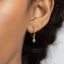 CZ Drop Dangle Hoop Earrings, Huggies, White Stone, Emerald, Turquoise, Gold, Silver SHEMISLI SH069, SH168, SH070, SH272, SH273