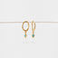 CZ Drop Dangle Hoop Earrings, White Stone, Emerald, Turquoise, Gold, Silver SHEMISLI SH069, SH168, SH070, SH272, SH273