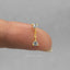 CZ Dangle Earrings, White Stone, Gold, Silver SHEMISLI - SS209 Butterfly End, SS747 Screw Ball End (Type A)