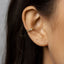 Baguette and round CZ Ear Conch Cuff, Earring No Piercing is Needed, Gold, Silver SHEMISLI - SF047