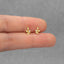 Tiny Leaf CZ Earrings with Screw Ball End (Type B), Gold, Silver SHEMISLI - SS336 LR