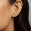 White Opal Bezel Stud Earrings, Gold Earrings, Gold Silver SHEMISLI - SS098