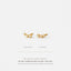 Tiny Triple White Stones Climber Stud Earrings, Gold Silver SHEMISLI SS125 Butterfly End, SS489 Screw Ball End (Type A) LR