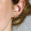 Simple Emerald CZ Hoop Earrings, Huggies, Gold, Silver SHEMISLI - SH170, SH171, SH172, SH173, SH174, SH175