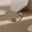 Dainty Emerald Marquise CZ Hoop Earrings, Huggies, Gold, Silver SHEMISLI SH593
