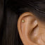 Tiny Star Studs Earrings, Starburst CZ Studs, Celestial Jewel, SHEMISLI SS034 Butterfly End, SS353 Screw Ball End (Type A)