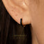 Black Enamel Hoop Earrings, Huggies, Gold, Silver SHEMISLI SH514