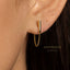 Bar With Chain Studs Earrings, Gold, Silver SHEMISLI SS363