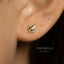 Tiny Leaf Stud Earrings, Gold, Silver SHEMISLI SS187 LR