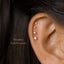 Tiny Pink Tourmaline Black Threadless Flat Back Earrings, Nose Stud, 20,18,16ga, 5-10mm, Surgical Steel, SHEMISLI SS621 SS622 SS623 SS624