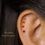 Tiny Garnet Steel Threadless Flat Back Earrings, Nose Stud, January Birthstone, 20,18,16ga, 5-10mm, Surgical Steel, SS597 SS598 SS599 SS600
